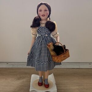 Franklin Heirloom Dorothy and Toto Wizard of Oz Porcelain Doll